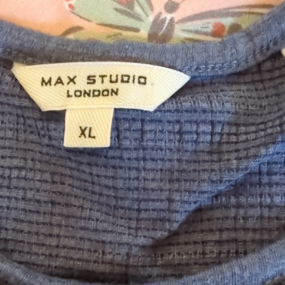 Max Studio Blue Gray Ruffled Mini Dress - Picture 2 of 3